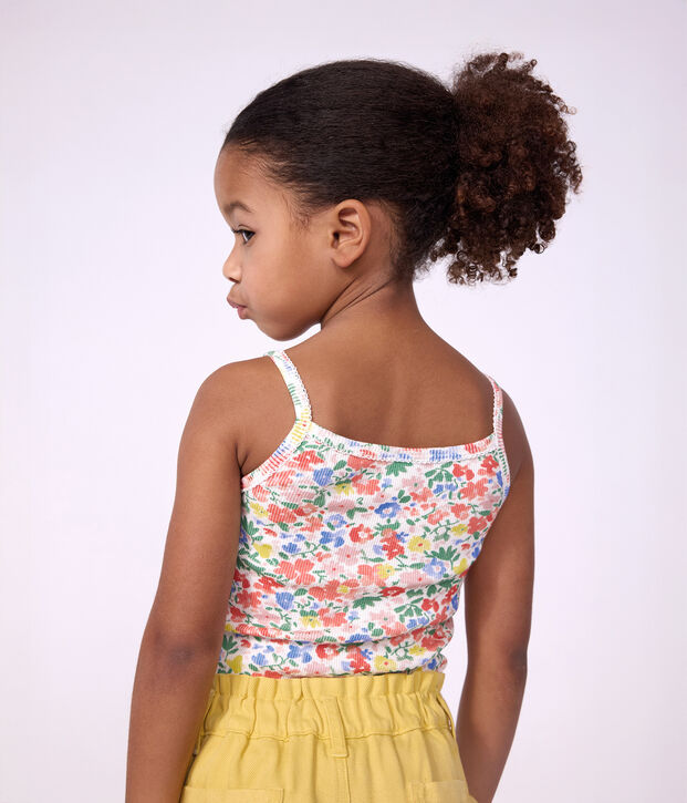 Pack of children's floral cotton tank tops multicolor
