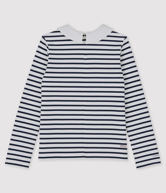 Petit Bateau x Deyrolle Women's Breton Top MARSHMALLOW white/SMOKING blue