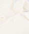 Babies' Long-Sleeved Cotton Bodysuit With Polo Shirt Collar MARSHMALLOW white