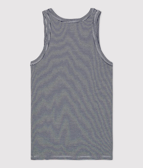Women's Iconic Cotton Vest SMOKING blue/MARSHMALLOW white