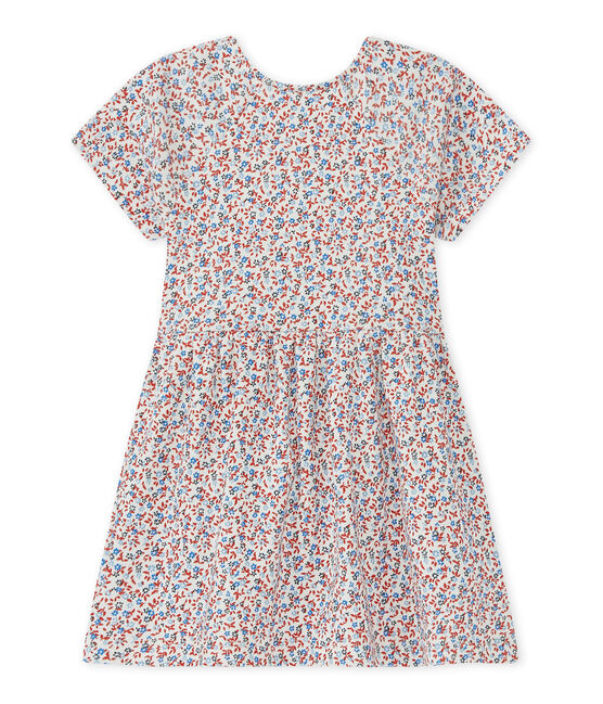 Baby girl's print dress MARSHMALLOW white/TERKUIT red/MULTICO