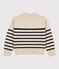 Women's' Woollen Breton Pullover AVALANCHE white/SMOKING blue