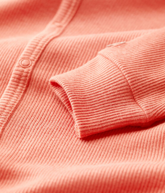 Babies' Footless Cotton and Lyocell Sleepsuit PAPAYE pink