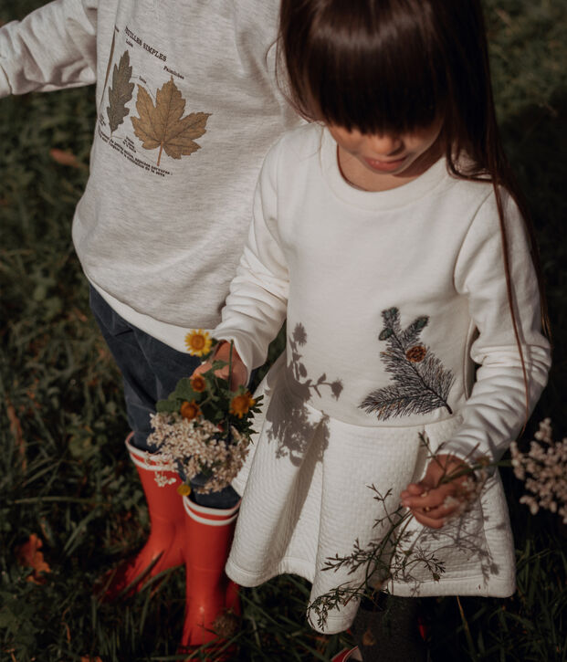 Petit Bateau x Deyrolle Girls' Dress white