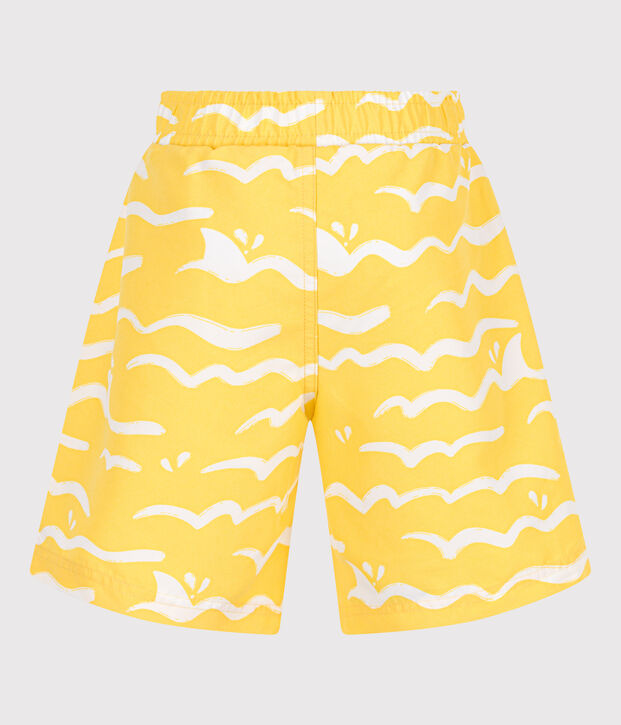 Children's printed swim shorts yellow/white