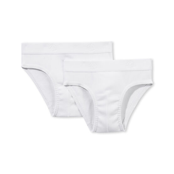 Boys' Briefs - 2-Piece Set . white