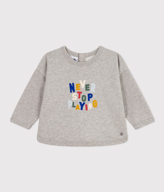 Babies' Fleece Sweatshirt CHATON CHINE grey