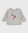 Babies' Fleece Sweatshirt CHATON CHINE grey
