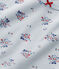 Girl's printed T-shirt in stretch jersey FRAICHEUR blue/MULTICO white