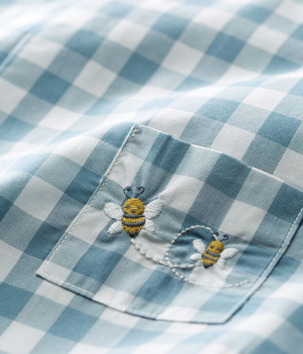 Baby boys' playsuit blue/white