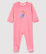 Baby Girls' Pink Velour Sleepsuit