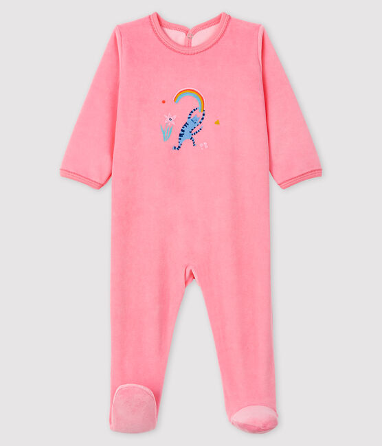 Baby Girls' Pink Velour Sleepsuit GRETEL pink