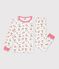 Children's pyjamas in cotton with an animal print white/multicolor