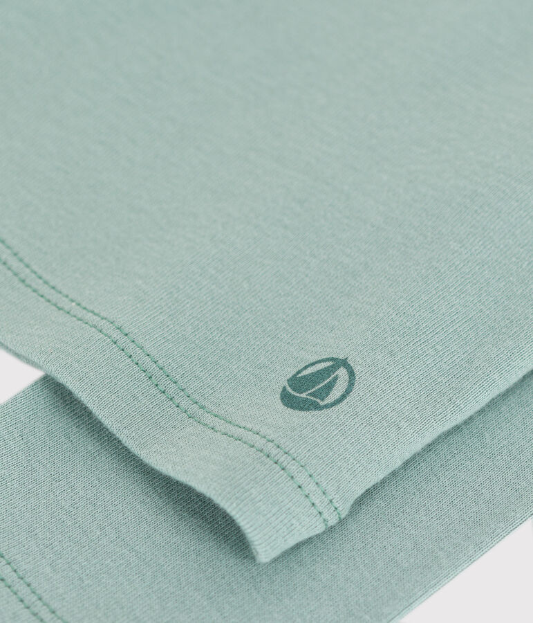 Children's plain cotton cardigan green