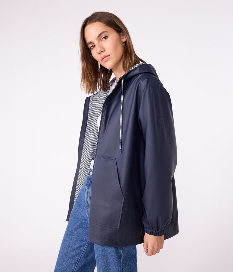 Women's short raincoat SMOKING blue