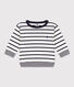 Babies' Long-Sleeved Stripy Cotton T-Shirt