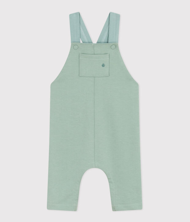 Babies' Thick Jersey Dungarees green