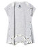 Babies Short Ribbed Bodyjama POUSSIERE grey/MARSHMALLOW white