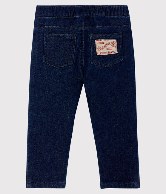 Babies' Denim Fleece Trousers JEAN blue