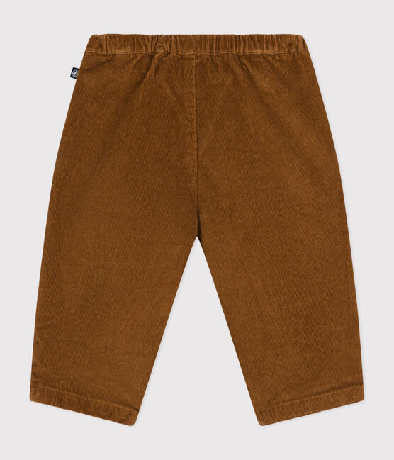 Babies' velour trousers CUIVRE brown