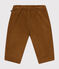Babies' velour trousers CUIVRE brown