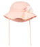 Baby girls' striped hat MARSHMALLOW white/ROSAKO pink