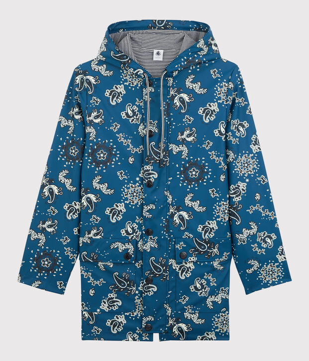 Iconic Recycled Fabric and Organic Cotton Raincoat blue