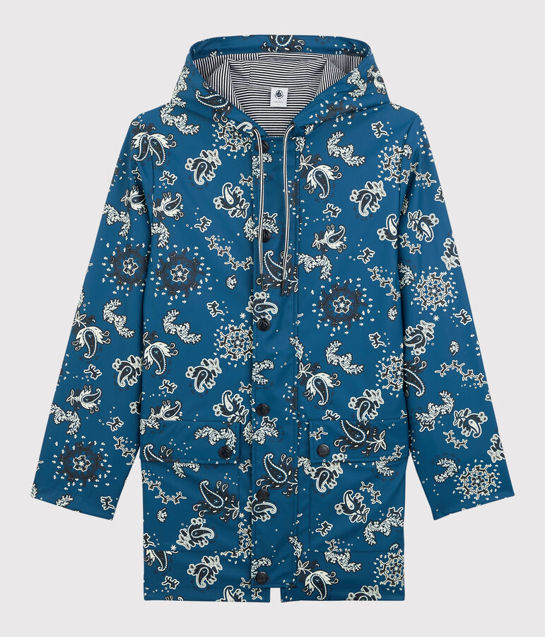 Iconic Recycled Fabric and Organic Cotton Raincoat blue