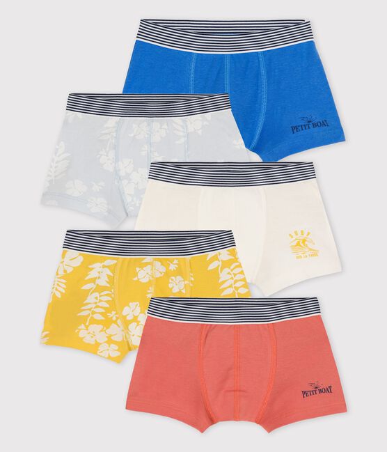 Boys' Hawaiian Print Cotton Boxer Shorts - 5-Pack variante 1