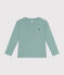 Children's long-sleeved rib knit unisex t-shirt PAUL green