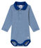 Baby boy's polo neck milleraies body LIMOGES blue/MARSHMALLOW white