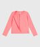 Children's plain cotton cardigan pink