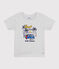 Children's short-sleeved printed cotton T-shirt BELUGA CHINE grey