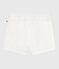 Babies' stripy seersucker shorts ECUME white