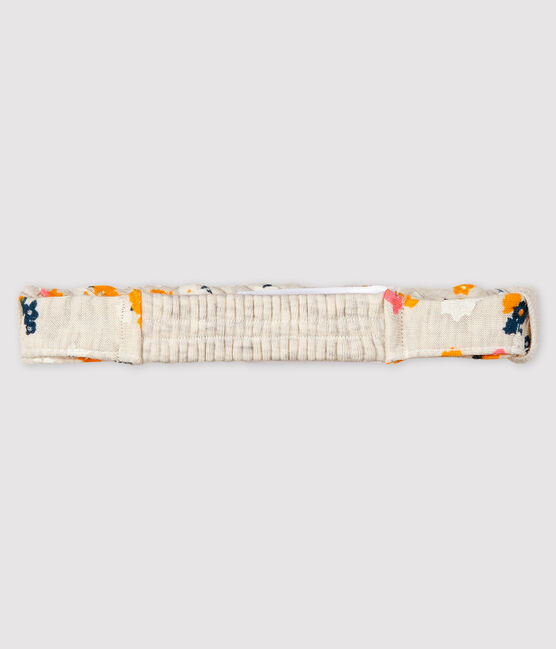 Baby girl's headband MONTELIMAR beige/MULTICO white