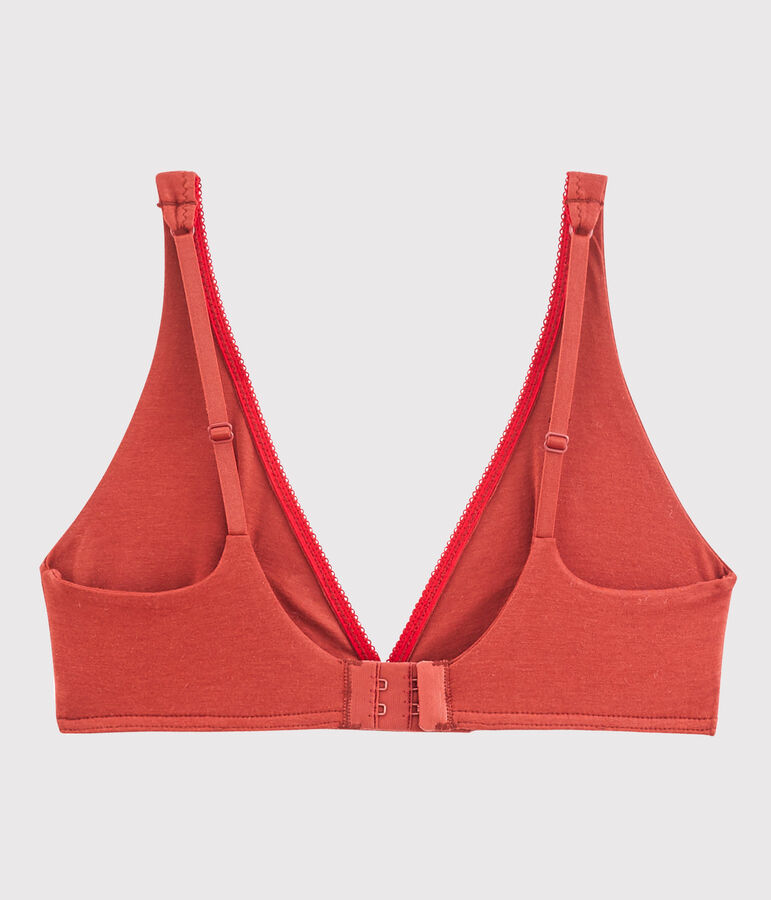 Women's extra fine jersey bra brown