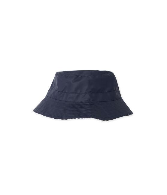 Children's sun hat in coated canvas SMOKING blue