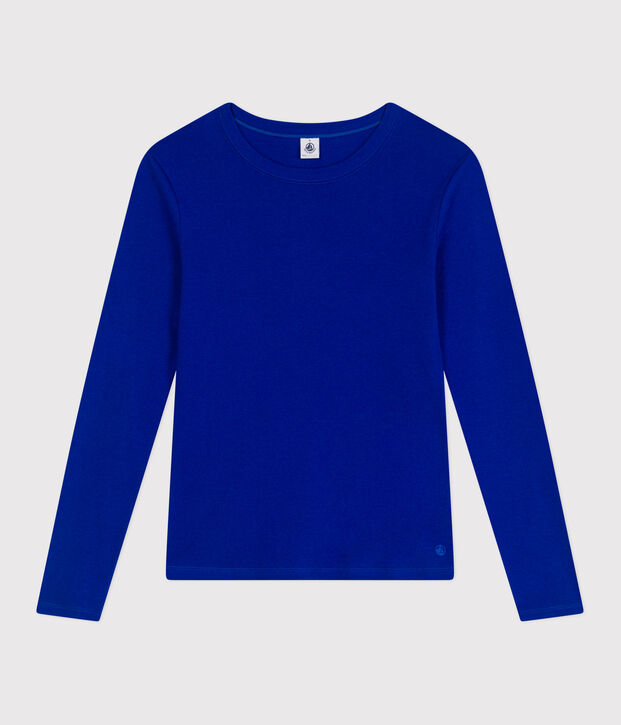 Women's Iconic plain cotton T-shirt blue