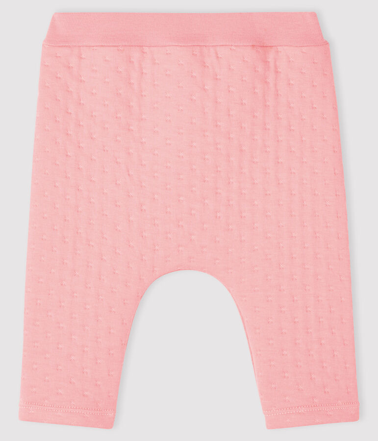 Babies' Quilted Tube Knit Leggings pink