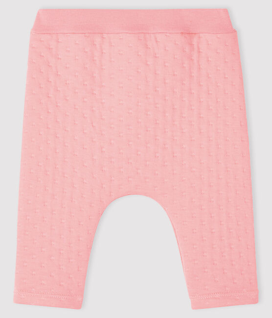 Babies' Quilted Tube Knit Leggings CHARME pink