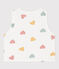 Babies' Reversible Heart Patterned Sleeveless Cotton Cardigan MARSHMALLOW white/MULTICO white