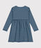 Girls' long-sleeved stripy tube knit dress SMOKING /AZUL