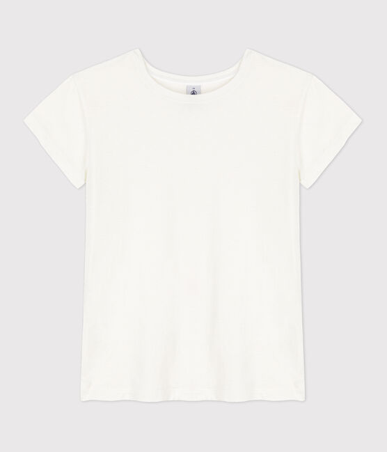 Women's Ideal Cotton/Linen T-Shirt ECUME white