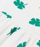 Girls' Short-Sleeved Fleece Dress MARSHMALLOW white/GAZON green
