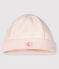 Babies' Organic Cotton Velour Bonnet FLEUR pink