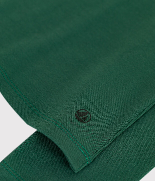 The Iconic cotton polo neck top for women green