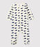 Babies' Velour Sleepsuit MONTELIMAR beige/MEDIEVAL blue
