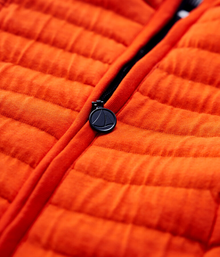 Unisex Children's Quilted Tube Knit Jacket orange