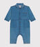 Babies' Long Denim Jumpsuit DENIM CLAIR blue