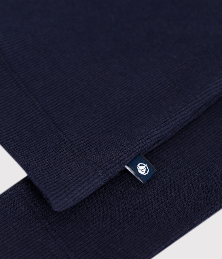 Women's Iconic long-sleeved wool and cotton T-shirt blue